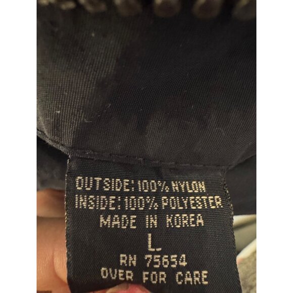 Vintage Abercrombie Mens Fleece Vest L Gray Black Nylon Polyester Made In Korea - Picture 4 of 8